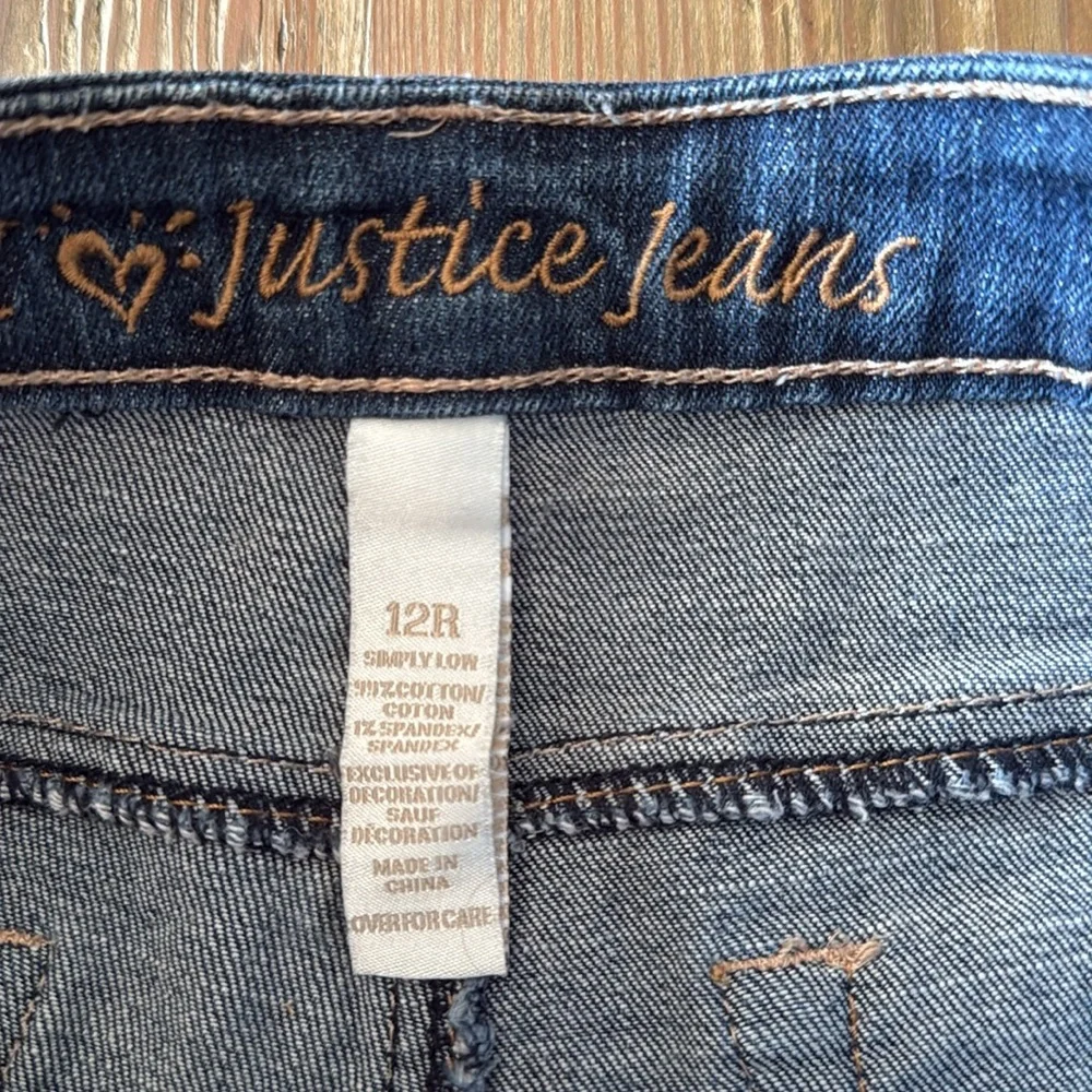 Justice Distressed denim Bermuda Shorts size 12R